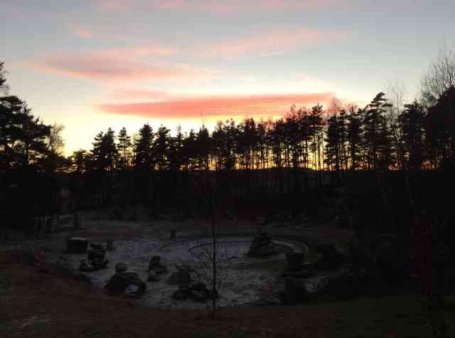 The geoscope at La Lozere, C.France at sunset.